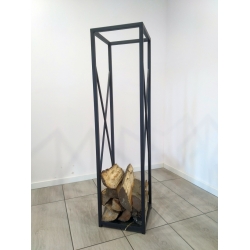 Solidny stojak na drewno kominkowe